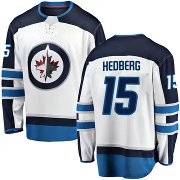 Men's Anders Hedberg Winnipeg Jets ＃15 Breakaway White Away Jersey