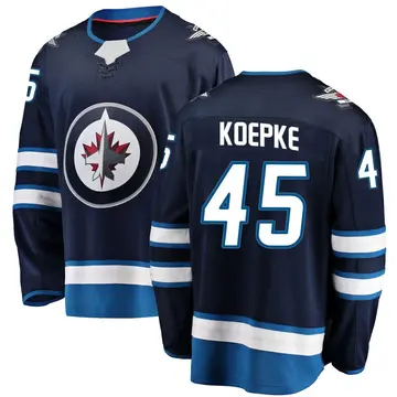 Men's Cole Koepke Winnipeg Jets ＃45 Breakaway Blue Home Jersey