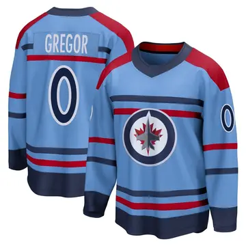 Men's Noah Gregor Winnipeg Jets ＃0 Breakaway Light Blue Anniversary Jersey