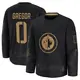 Men's Noah Gregor Winnipeg Jets ＃0 Premium Black 2024 Military Appreciation Practice Jersey