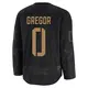 Men's Noah Gregor Winnipeg Jets ＃0 Premium Black 2024 Military Appreciation Practice Jersey