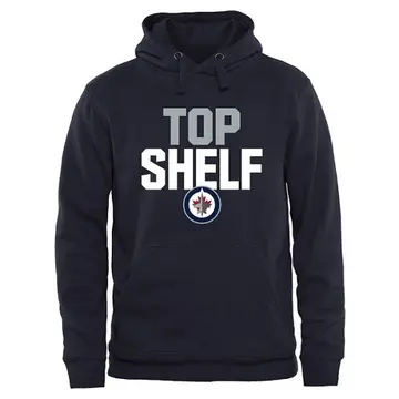 Men's Winnipeg Jets Navy Top Shelf Pullover Hoodie -