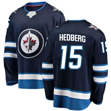 Youth Anders Hedberg Winnipeg Jets ＃15 Breakaway Blue Home Jersey